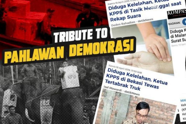 Bentuk Simpati Masyarakat untuk Keluarga Petugas Pemilu