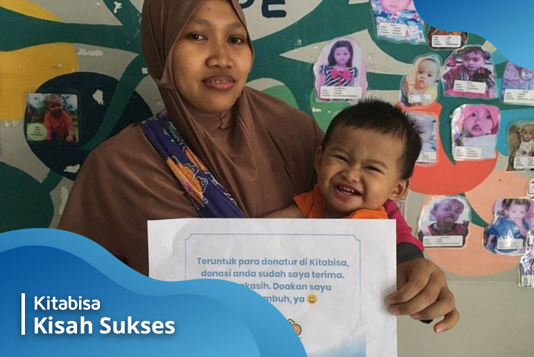 Hanan, bayi tanpa lubang anus, kini telah sembuh