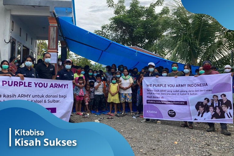 Bantuan bagi Korban Bencana dari Army BTS Indonesia