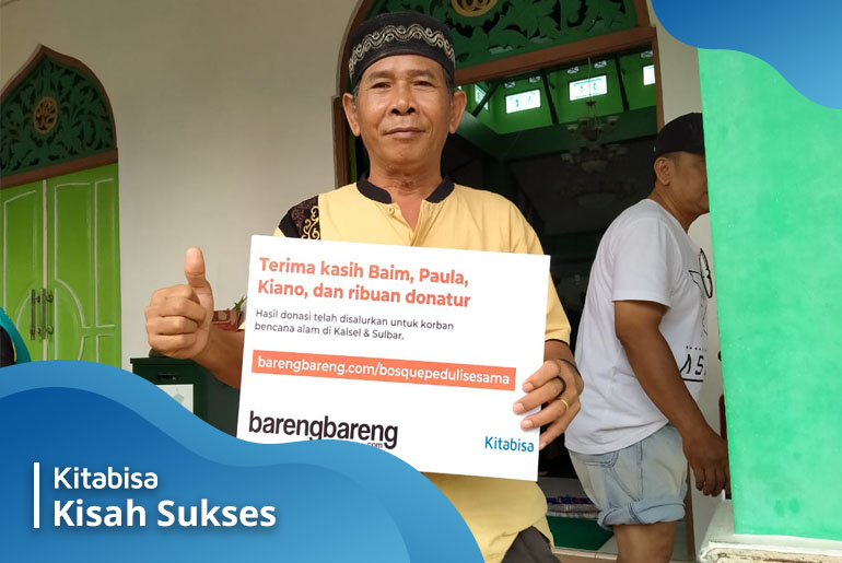 Bantuan dari galang dana Baim Wong untuk warga terdampak bencana